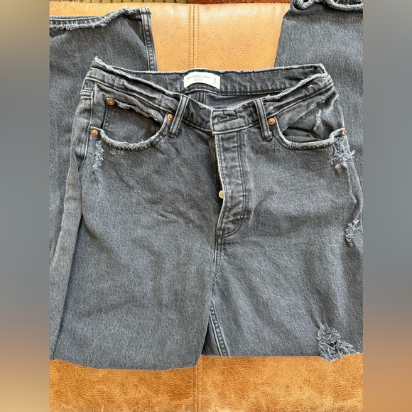 Abercrombie & Fitch Denim - Abercrombie & Fitch The Dad High Rise Ripped Jeans